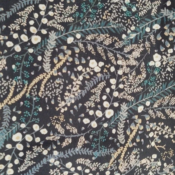 Ann Taylor LOFT Floral Print Black Pants Sz 6 - Picture 5 of 11